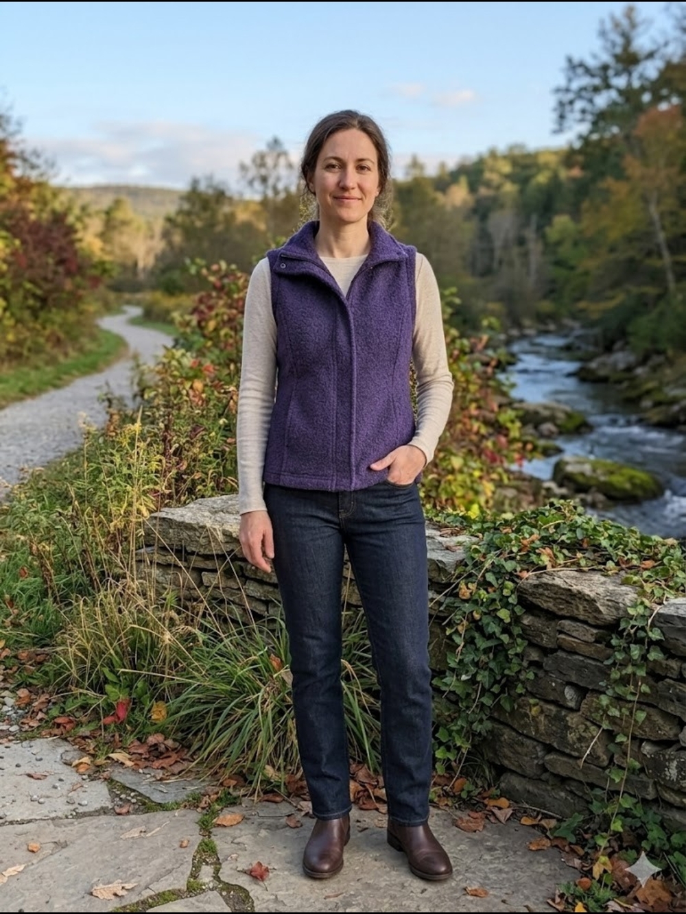 Vintage Northern Reflections Purple Knit Vest L
